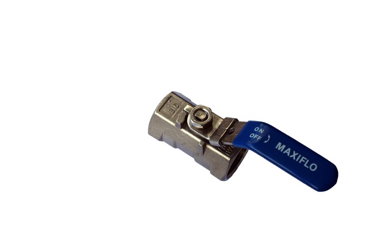 VALVE BALL STAINLESS STEEL 15MM 1 PCE - BLACK 