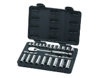 GEARWRENCH SET SKT MET STD/DP 3/8DR 6 & 12PT 24PC 