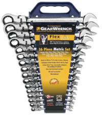 GEARWRENCH SET WR RAT COMB FLEX MET 16PC 