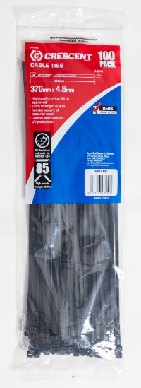 WELLER - TIE CABLE 370MM BK( 100)WB14100 