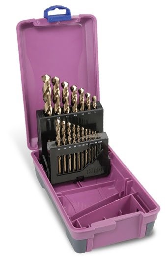 BORDO DRILL SET COBALT METRIC 1.0 - 6.5MM X 0.5 + 7-13MM X 1.0 - 19 PCE