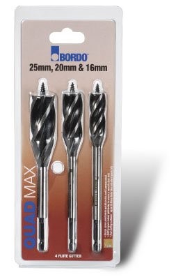 BORDO DRILL QUAD MAX SET 16 20 25MM 