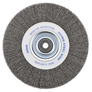 BORDO WHEEL CRIMPED WIRE STEEL 200 X 20MM - 32MM BORE 
