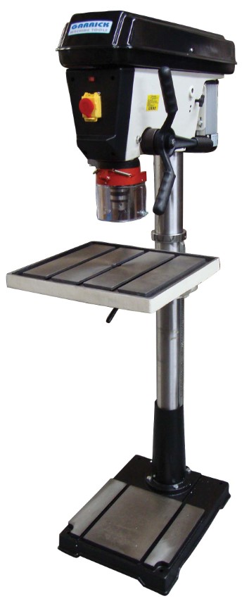 GARRICK HEAVY DUTY PEDESTAL DRILL PRESS - 32MM CAP 