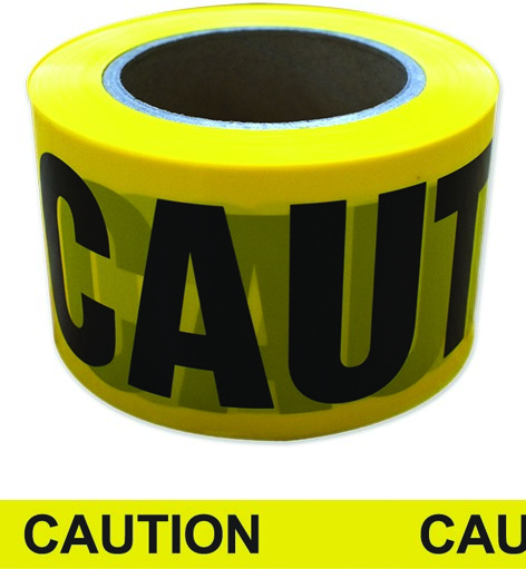 BARRIER TAPE YELLOW CAUTION 100M X 75MM 