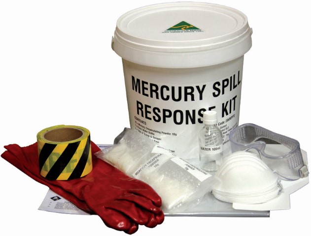 MERCURY SPILL RESPONSE KIT 10 SML SPILLS 