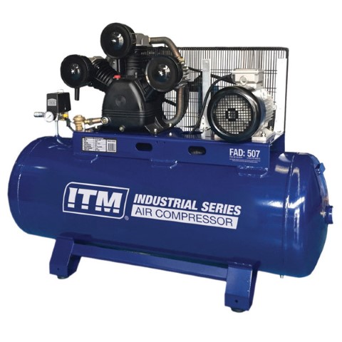 ITM AIR COMPRESSOR BELT DRIVE STATIONARY 3 PHASE 7.5HP 270LTR