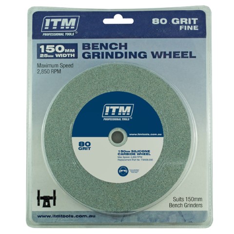 ITM GRINDING WHEEL SILICONE CARBIDE 150 X 25MM 80 GRIT FINE