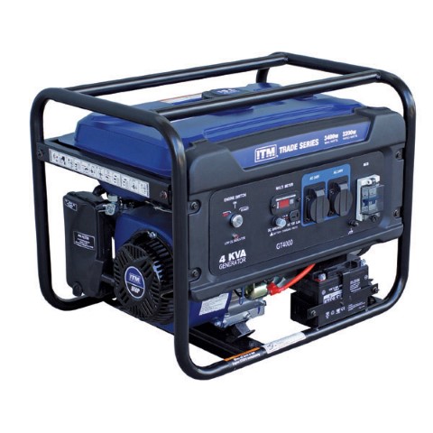 ITM GENERATOR 4KVA PETROL 3400 WATT PEAK ELECTRIC START 