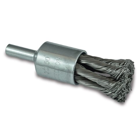 ITM TWIST KNOT END BRUSH SS 25MM 1/4'' ROUND SHANK 