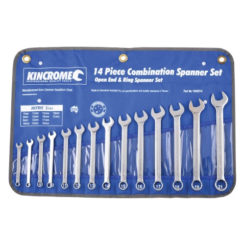 KINCROME SPANNER SET COMBO 14PC METRIC 