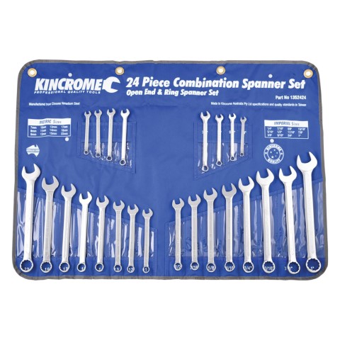 KINCROME SPANNER SET COMBO 24PC AF/M 