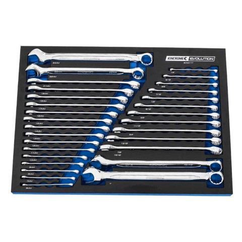KINCROME EVA TRAY COMBINATION SPANNERS 30 PIECE 
