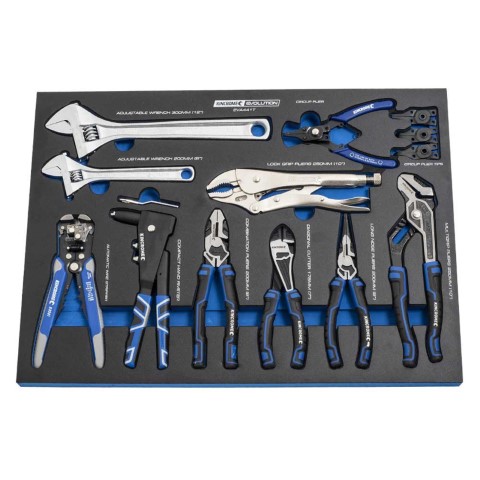 KINCROME EVA TRAY PLIERS / WRENCHES 10 PIECE 