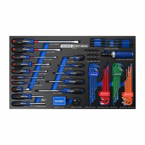 KINCROME SCREWDRIVER & FASTENER TRAY OFFROAD 105PCE 