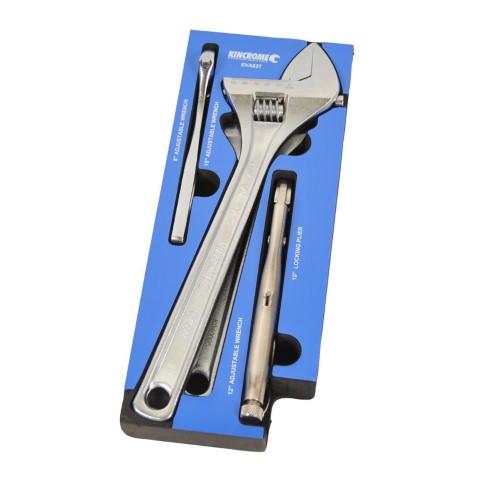 KINCROME 4PC ADJ WRNCH & PLIER EVA 