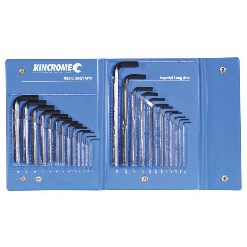 KINCROME HEX KEY WRENCH SET 25PCE AF/M 
