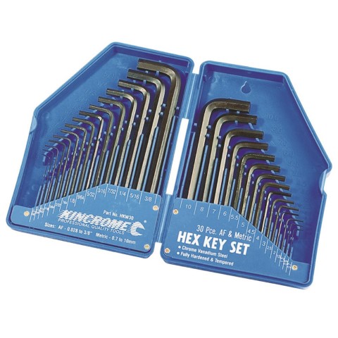 KINCROME HEX KEY WRENCH SET 30PCE AF/M 