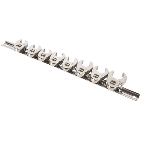 KINCROME WRENCH SET C/FOOT 8PC 3/8DVE MET 
