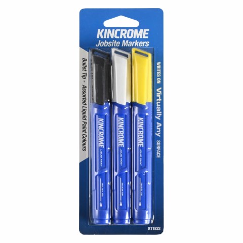 KINCROME PAINT MARKER 3 PIECE - COLOURS 