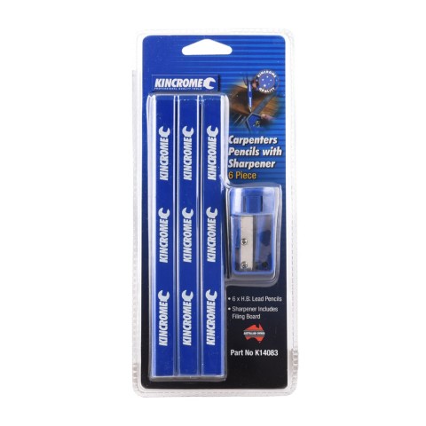 KINCROME 7PC PENCILS W SHARPENER 