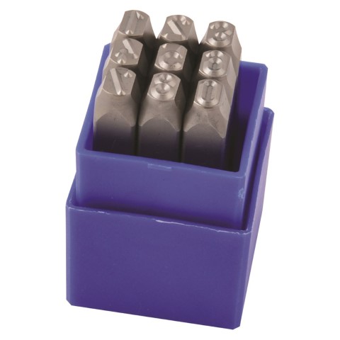 KINCROME NUMBER STAMP SET 8MM 9PC 