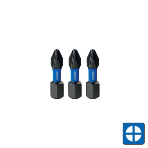 KINCROME - IMPACT BIT PH#1 25MM 3 PCK 