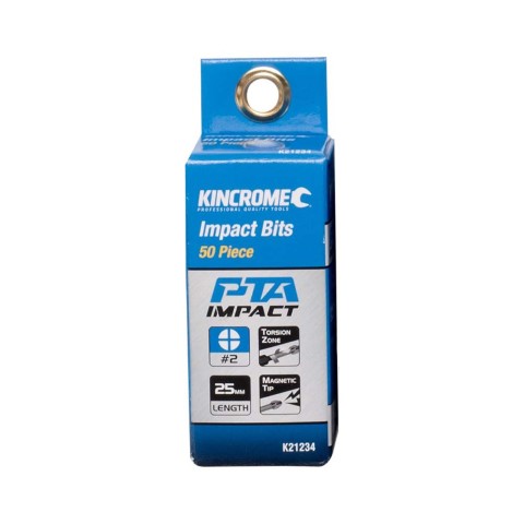 KINCROME IMPACT BIT PH#2 25MM 50 PCK 