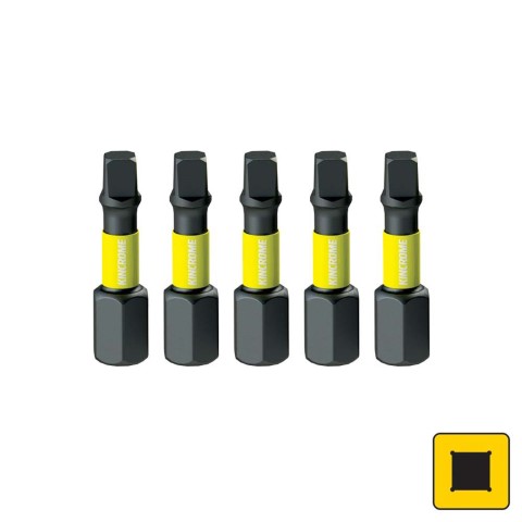 KINCROME - IMPACT BIT SQ#2 25MM 5 PCK 