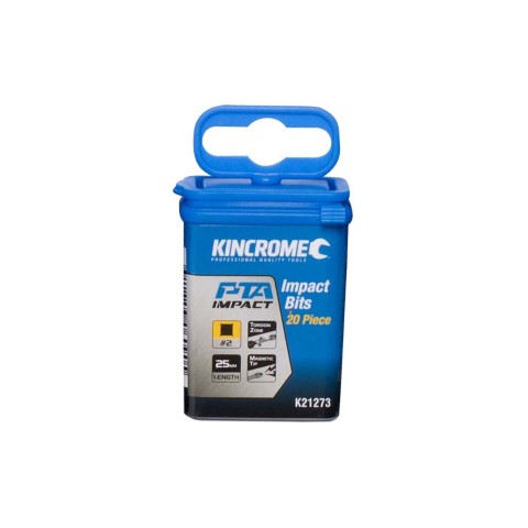 KINCROME IMPACT BIT SQ#2 25MM 20 PCK 