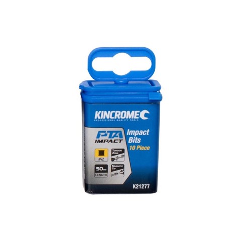 KINCROME - IMPACT BIT SQ#2 50MM 10 PCK 