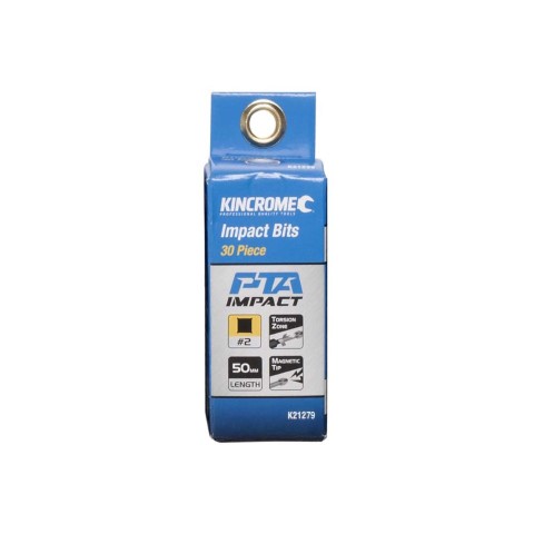 KINCROME IMPACT BIT SQ#2 50MM 30 PCK 
