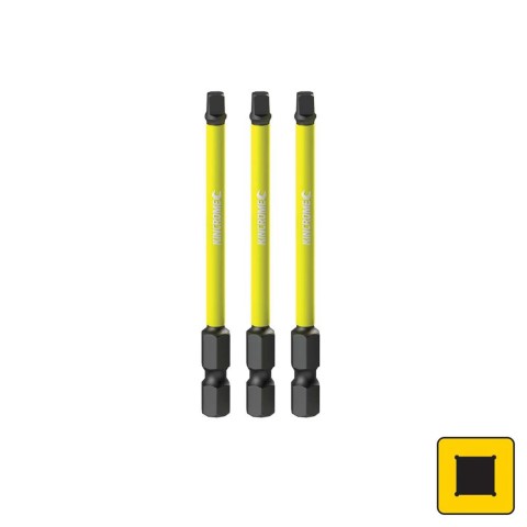 KINCROME - IMPACT BIT SQ#2 75MM 3 PCK 