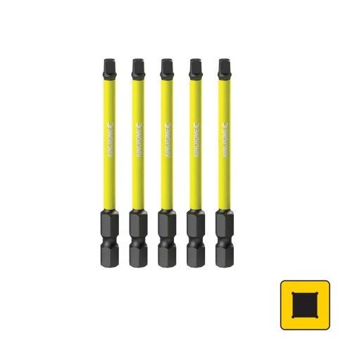 KINCROME - IMPACT BIT SQ#2 75MM 5 PCK 
