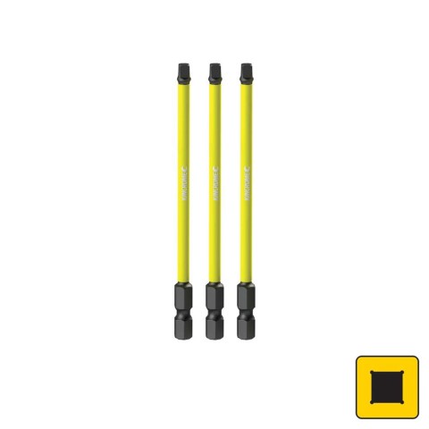 KINCROME - IMPACT BIT SQ#2 100MM 3 PCK 
