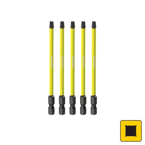 KINCROME - IMPACT BIT SQ#2 100MM 5 PCK 