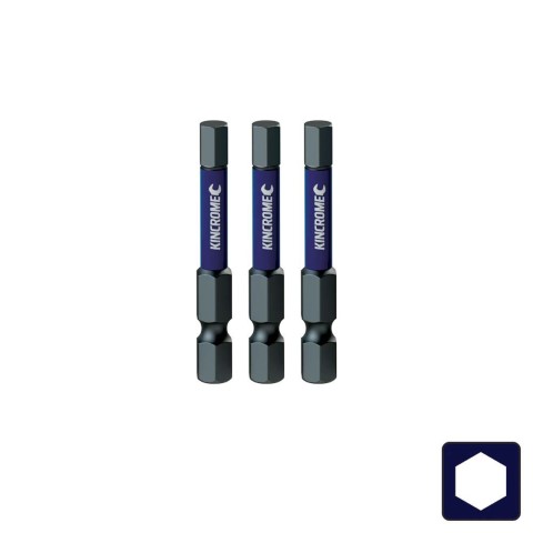 KINCROME - IMPACT BIT HEX 2.5MM 50MM 3PCK 