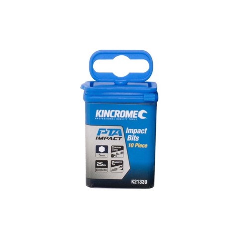 KINCROME - IMPACT BIT HEX 5MM 25MM 10 PCK 