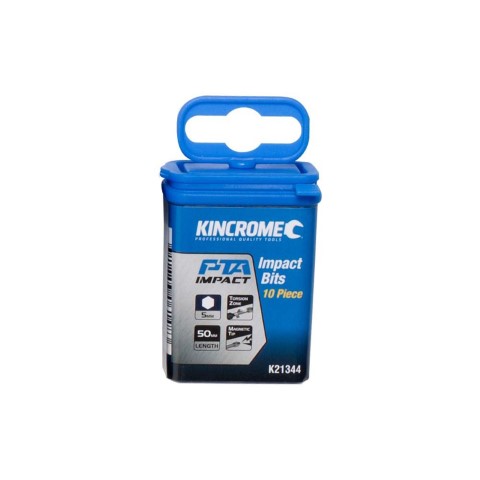 KINCROME - IMPACT BIT HEX 5MM 50MM 10 PCK 