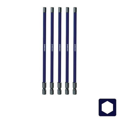 KINCROME - IMPACT BIT HEX 5MM 150MM 5 PCK 