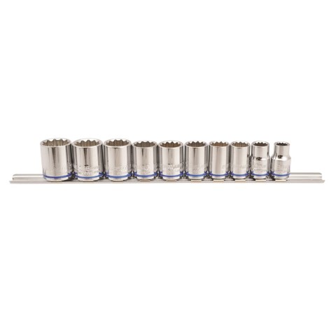KINCROME 10PC 3/8'' SKTSET RAIL MET ( MP) 