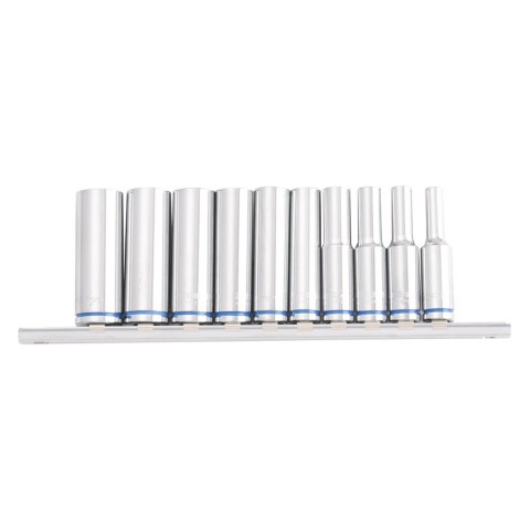 KINCROME SCKT RAIL DEEP 1/4D 10PC 