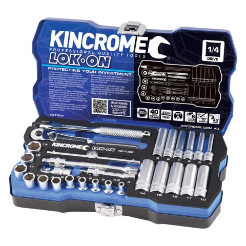 KINCROME LOKON SET 1/4 28P STD & DEEP MET 