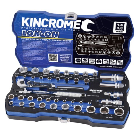 KINCROME LOKON SET 1/4 & 3/8 44P-MET/IMP 