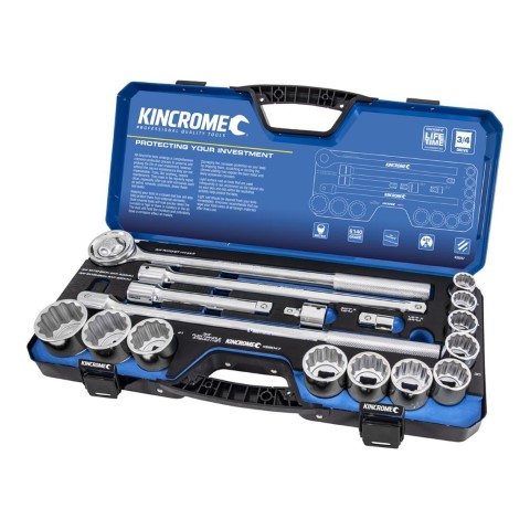 KINCROME SOCKET SET 17 PIECE 3/4'' DRIVE - METRIC 