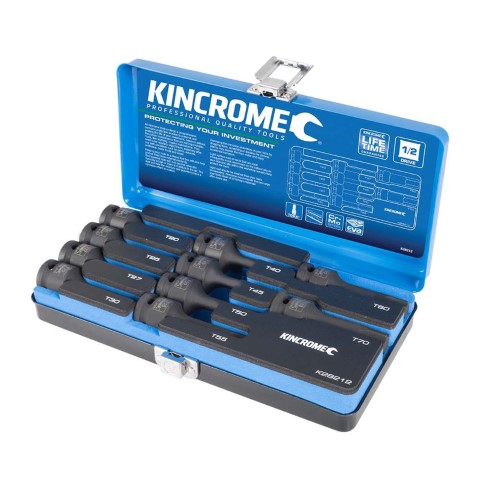 KINCROME TORX IMPACT SOCKET SET 10 PIECE 1/2'' DRIVE 