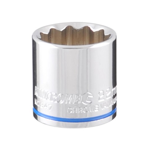 KINCROME SOCKET 3/8'' DVE 22MM MIRROR POLISH 