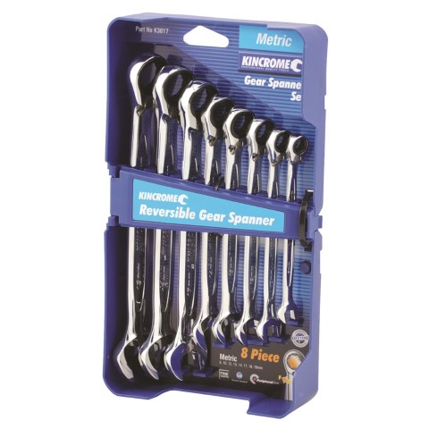 KINCROME 8PCE REVERSE GEAR SPANNER-MET 