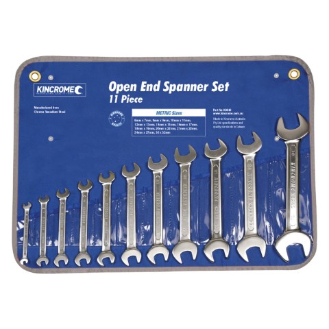 KINCROME SPANNER SET D/OPEN 11PC METRIC 