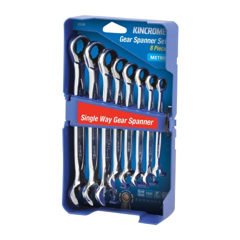 KINCROME 8PCE S/WAY GEAR SPANNER-MET 
